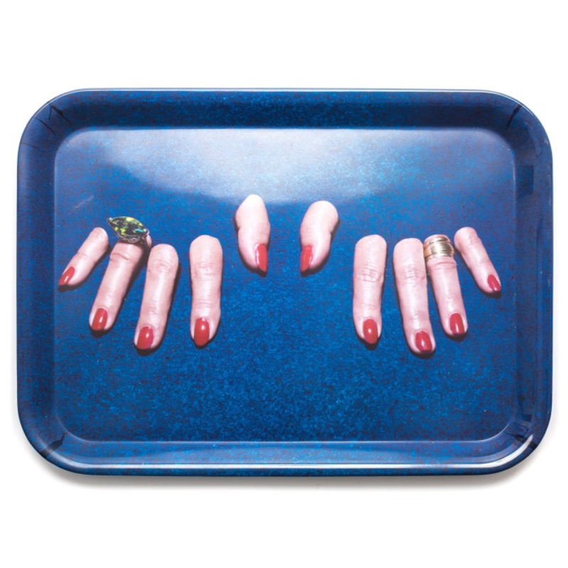 Поднос Seletti Tray Fingers Синий в Санкт-петербурге | Loft Concept 