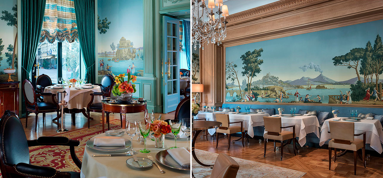 Обои ручная роспись Views of Italy Azure on scenic paper - фото