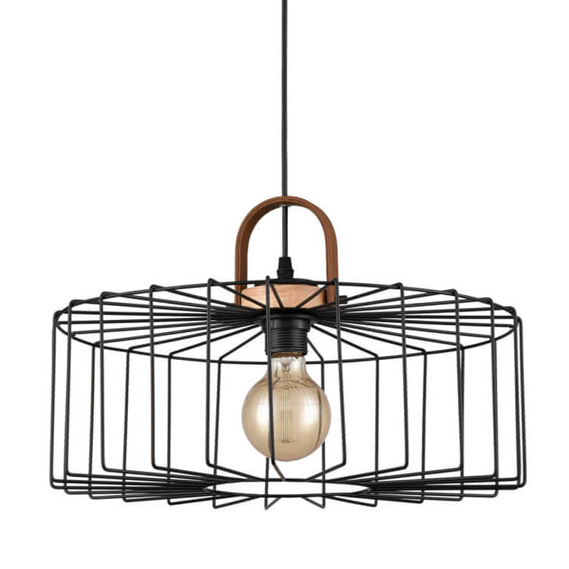 Подвесной светильник Cage Wire Color black D42 Черный в Санкт-петербурге | Loft Concept 