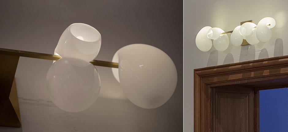 Бра White glass trap 5 Wall Lamp Бра White glass trap 5 Wall Lamp - Loft-Concept в Санкт-петербурге