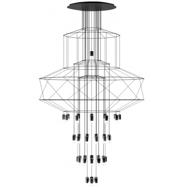 Люстра Wireflow Chandelier 0374 Suspension lamp Черный в Санкт-петербурге | Loft Concept 