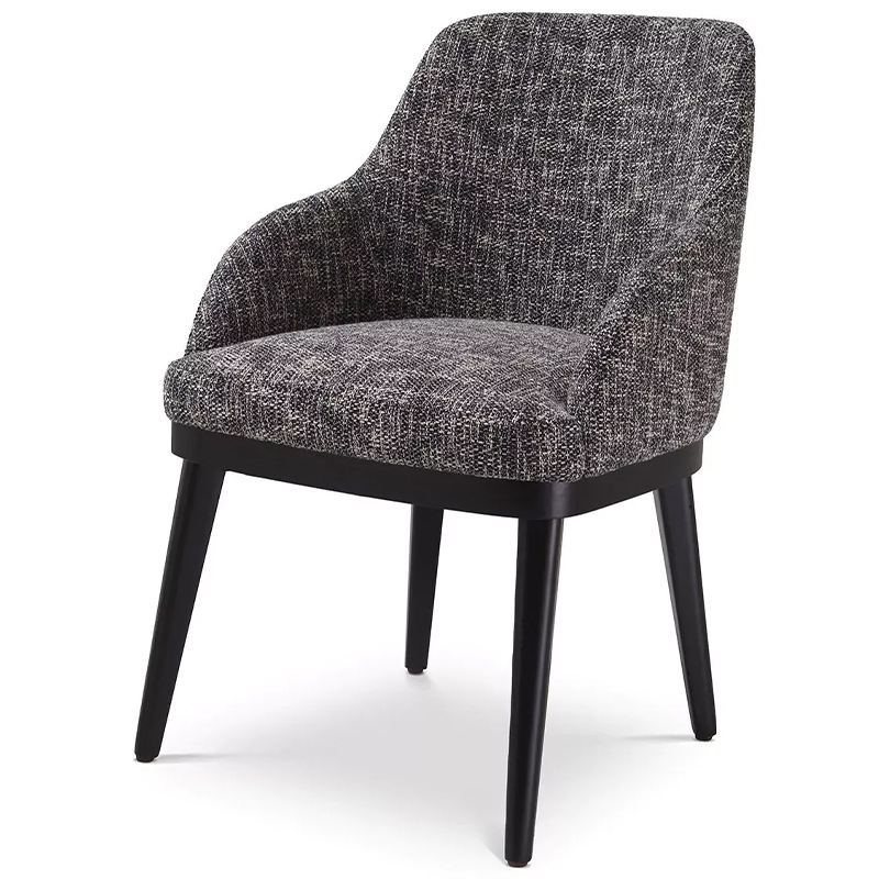 Стул Eichholtz Dining Chair Costa Cambon Black Серый Черный в Санкт-петербурге | Loft Concept 