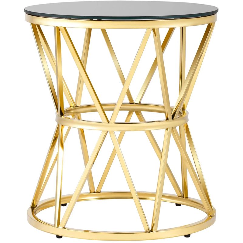 Стол приставной Beranger Collection Gold Глянцевое золото Черный Стол приставной Beranger Collection Gold Глянцевое золото Черный в Санкт-петербурге | Loft Concept