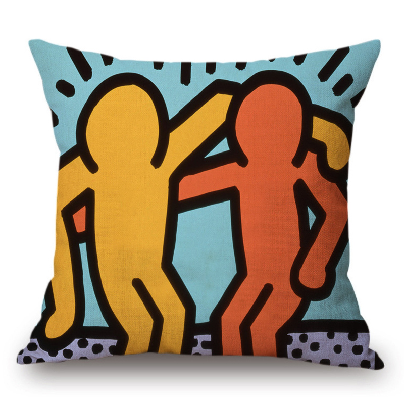 Подушка Keith Haring 6 Мульти в Санкт-петербурге | Loft Concept 