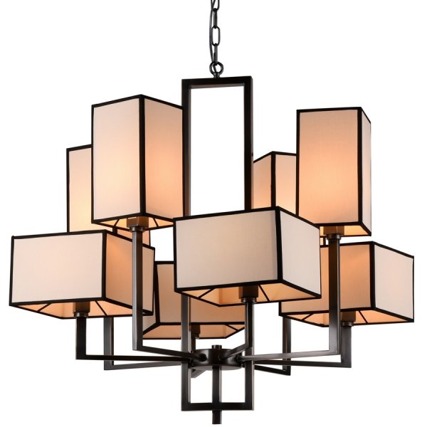 Люстра Cubismus Chandelier 8 Черный Кремовый в Санкт-петербурге | Loft Concept 