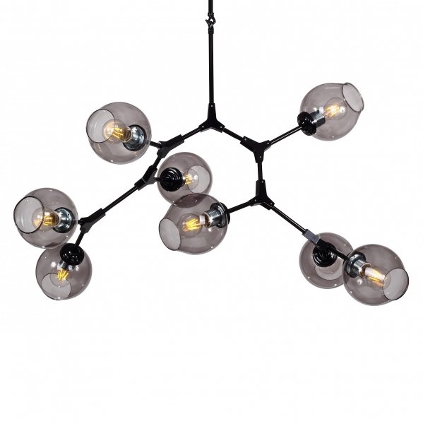 Люстра branching bubble Chandelier 8 Black Черный Серый в Санкт-петербурге | Loft Concept 