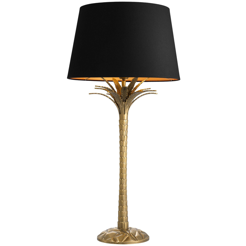 Настольная лампа Eichholtz Table Lamp Palm Harbor Латунь Черный в Санкт-петербурге | Loft Concept 