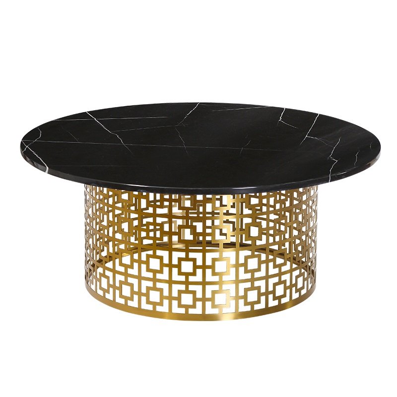 Кофейный стол Artesia Coffee Table Black Глянцевое золото Черный в Санкт-петербурге | Loft Concept 