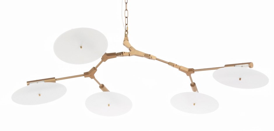 Люстра White Disc 5 ламп Люстра White Disc 5 ламп - Loft-Concept в Санкт-петербурге