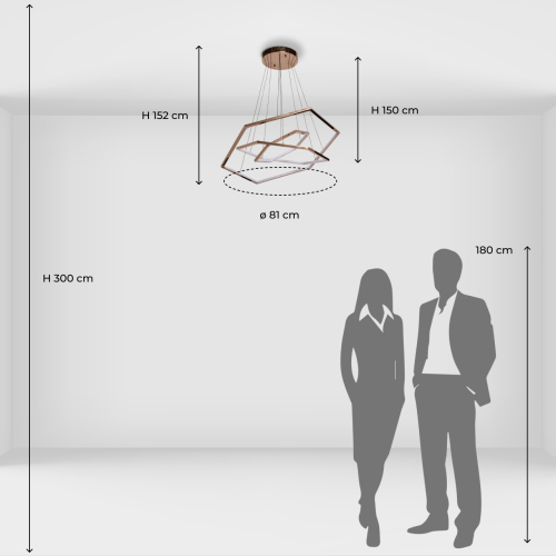Люстра с 3-мя подвесами в виде шестиугольников Hexagon Horizontal в Санкт-петербурге