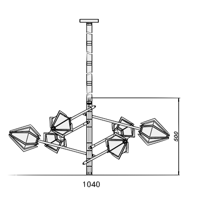 Люстра HARLOW Spoke Chandelier Gabriel Scott в Санкт-петербурге