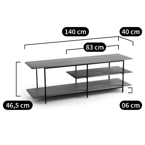 ТВ-тумба с полками из массива ореха Derick Wooden TV Stand в Санкт-петербурге