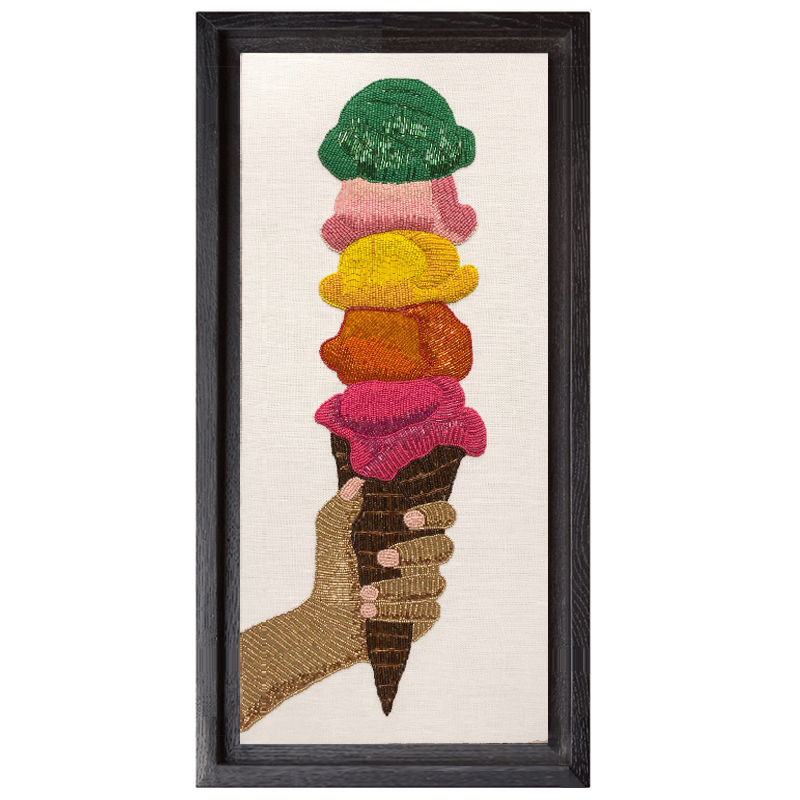 Панно Jonathan Adler ICE CREAM BEADED WALL ART Мульти в Санкт-петербурге | Loft Concept 