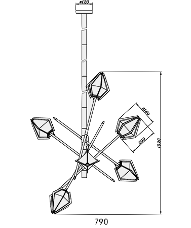 Люстра HARLOW Small Chandelier Gabriel Scott в Санкт-петербурге