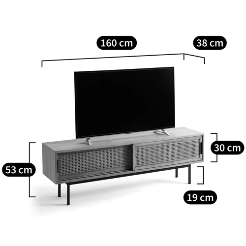 ТВ-тумба с плетеным декором Tate Wicker TV Stand в Санкт-петербурге