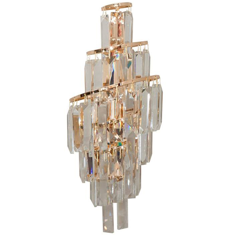 Бра Odeon Cascade Wall Lamp Gold 38 Прозрачное Стекло Золотой в Санкт-петербурге | Loft Concept 