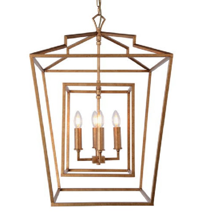 Подвесные светильники Darlana Lantern Chandelier Золотой в Санкт-петербурге | Loft Concept 