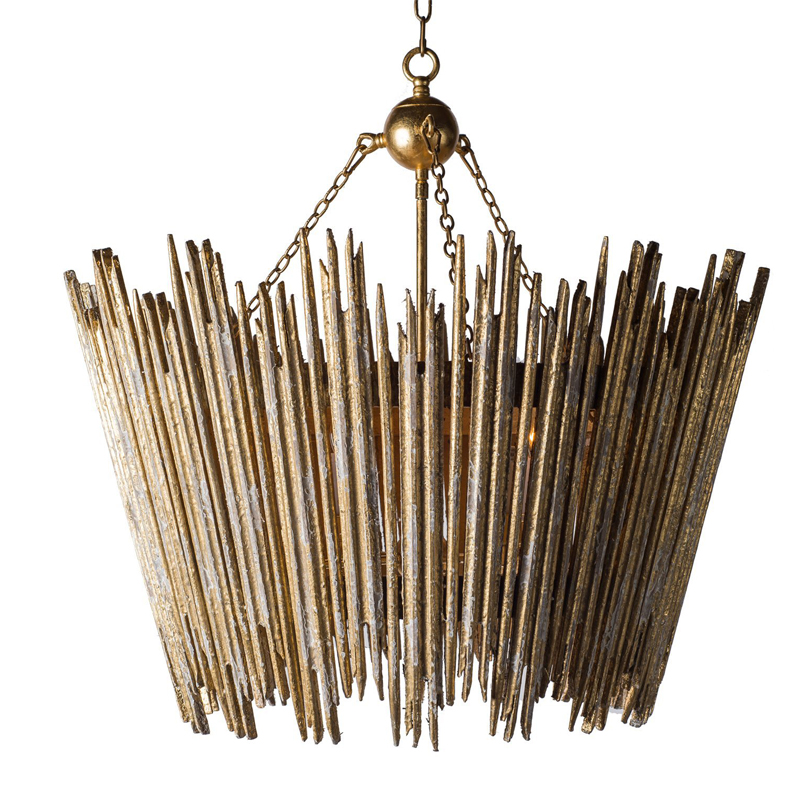 Люстра Ragna Golden Wooden Rods Chandelier Золотой в Санкт-петербурге | Loft Concept 