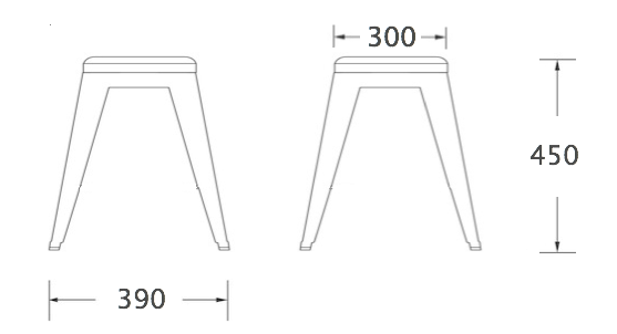 Кухонный стул Tolix Kitchen Stool 45 в Санкт-петербурге