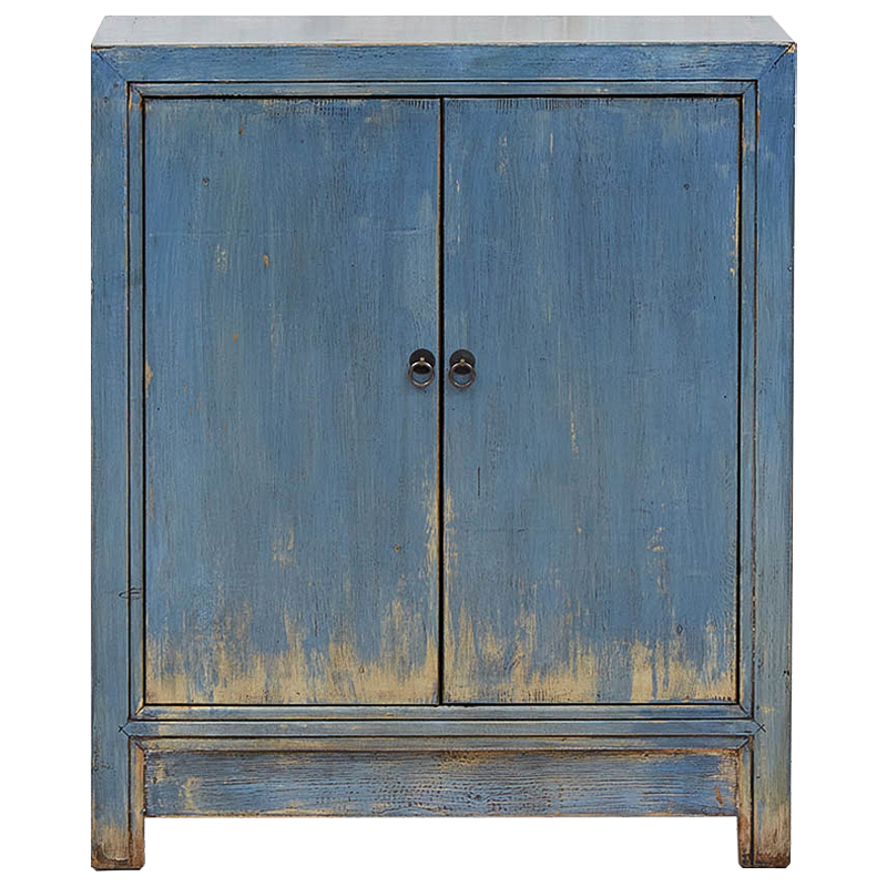 Комод голубой Blue Vintage Chest of Drawers Chinese Collection Голубой Бежевый в Санкт-петербурге | Loft Concept 