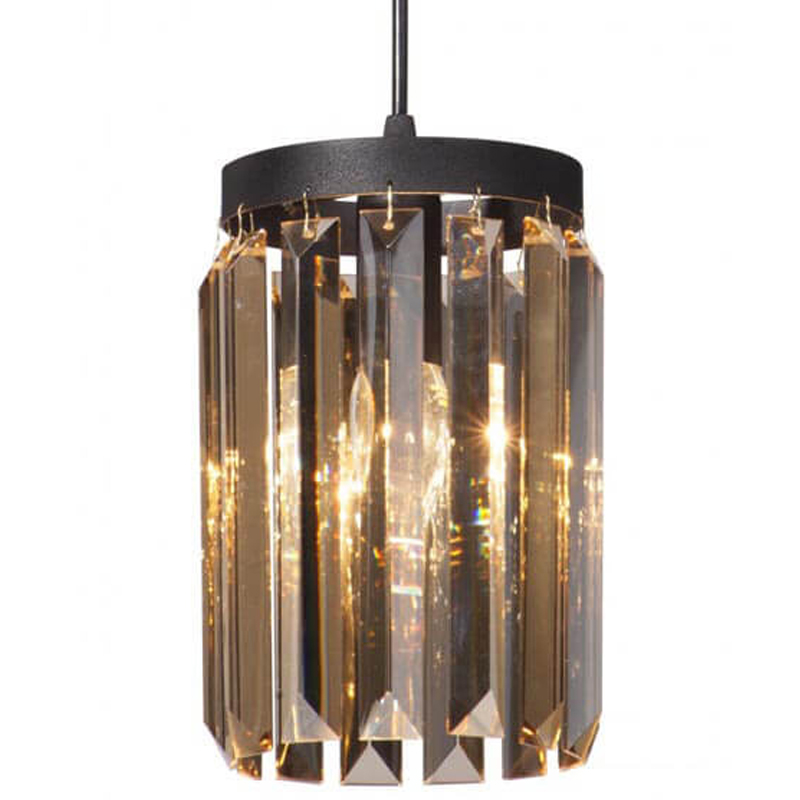 Светильник ODEON Amber GLASS Pendant lamp Янтарное Стекло D 12 Черный матовый Янтарь (Amber) в Санкт-петербурге | Loft Concept 