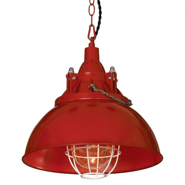 Подвесной светильник Firefighter Helmet Pendant Red Красный в Санкт-петербурге | Loft Concept 