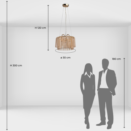 Люстра с подвесными рифлеными стеклянными трубками Nembus в Санкт-петербурге