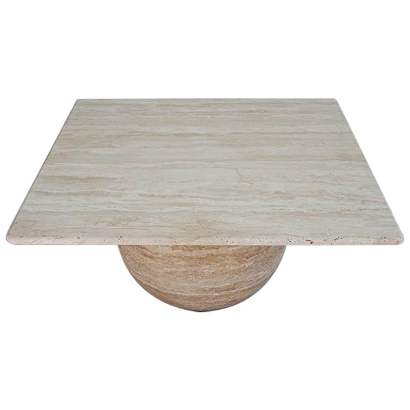 Кофейный стол Edna Travertine Coffee Table Коричневый Бежевый в Санкт-петербурге | Loft Concept 