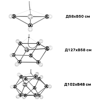 Люстра Molecule Gold Chandelier в Санкт-петербурге