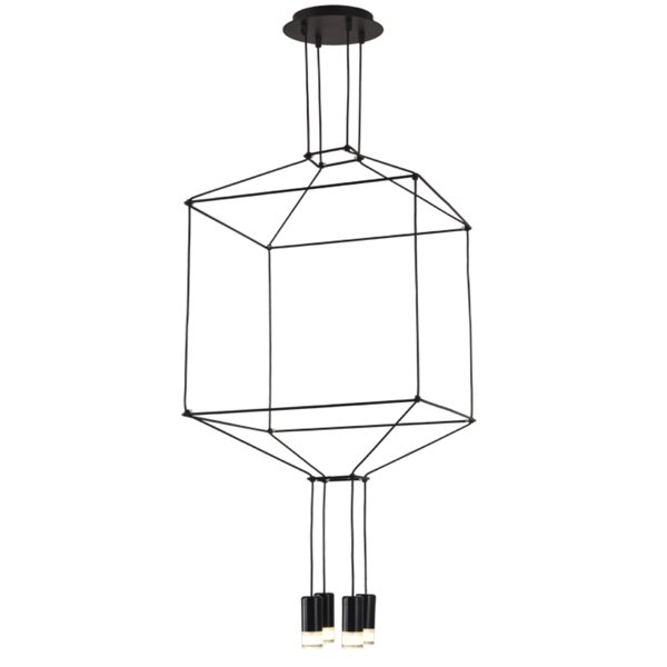 Vibia Wireflow Chandelier 0311 LED Suspension lam Черный в Санкт-петербурге | Loft Concept 