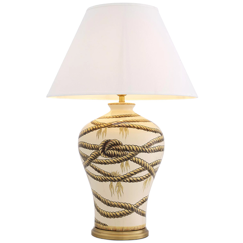 Настольная лампа Eichholtz Table Lamp Hernando Латунь Бежевый ivory ( слоновая кость ) в Санкт-петербурге | Loft Concept 