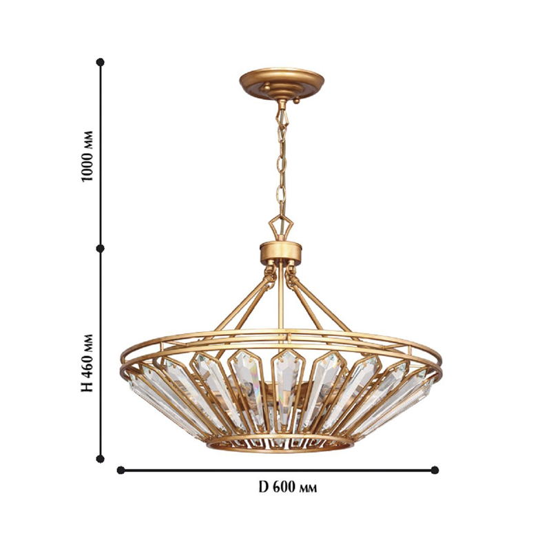 Люстра с золотисто-коричневым каркасом CRYSTAL LIGHT в Санкт-петербурге