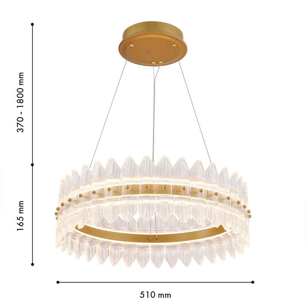 Люстра круглая с декоративными элементами в виде лепестков Round Light Flashing в Санкт-петербурге