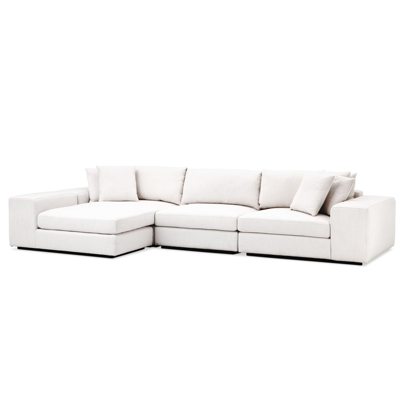 Диван Eichholtz Sofa Vista Grande Lounge white Белый Черный в Санкт-петербурге | Loft Concept 