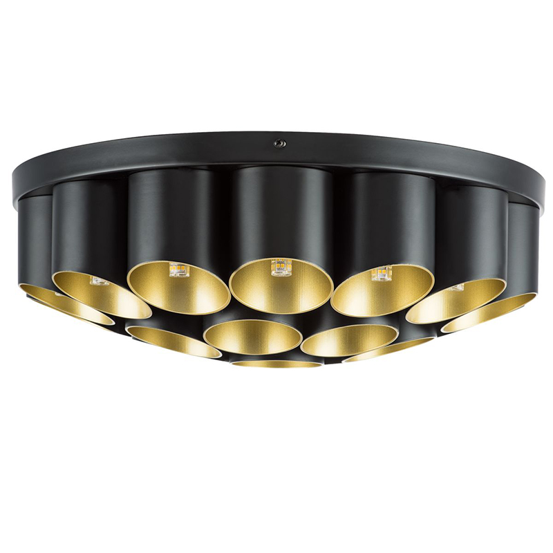 Потолочный светильник Garbi Black Pipe Organ Ceiling Lamp 22 Черный Золотой в Санкт-петербурге | Loft Concept 