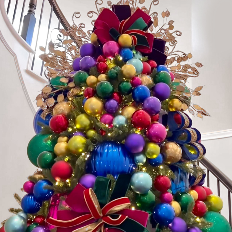 Дизайнерская Елка с Разноцветными шарами Christmas tree colorful balls Мульти в Санкт-петербурге | Loft Concept 