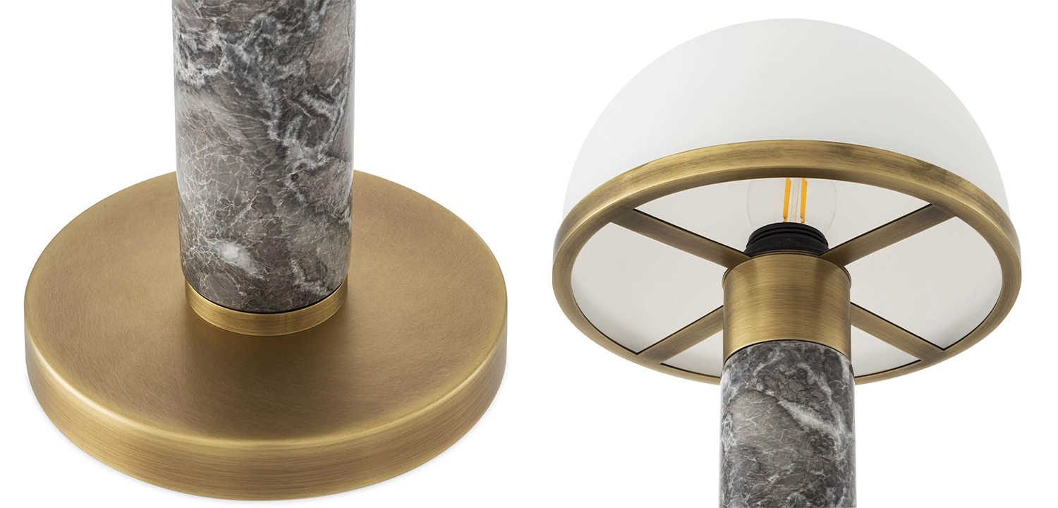 Настольная лампа Gabriela Gray stone - фото