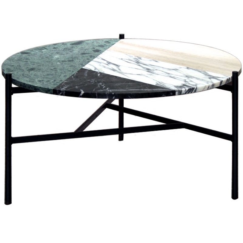 Кофейный стол Marble Combination Coffee Table Черный Мульти в Санкт-петербурге | Loft Concept 