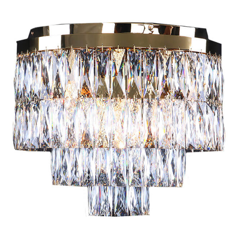 Потолочная люстра Crystal Regena Gold Chandelier Глянцевое золото Прозрачный (Transparent) в Санкт-петербурге | Loft Concept 