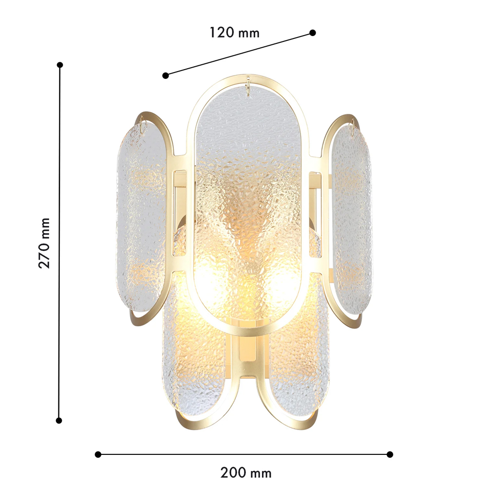Бра из овальных элементов из непрозрачного стекла Conformation в Санкт-петербурге