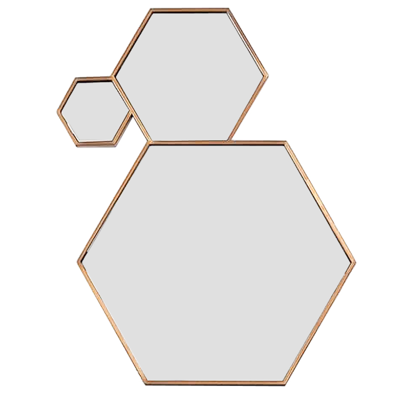 Зеркало Hexagons Mirror Бронза в Санкт-петербурге | Loft Concept 