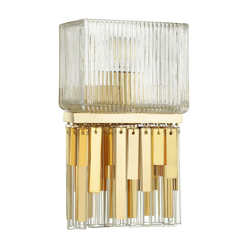 Бра Madelen Gold Wall Lamp Глянцевое золото Прозрачный (Transparent) в Санкт-петербурге | Loft Concept 