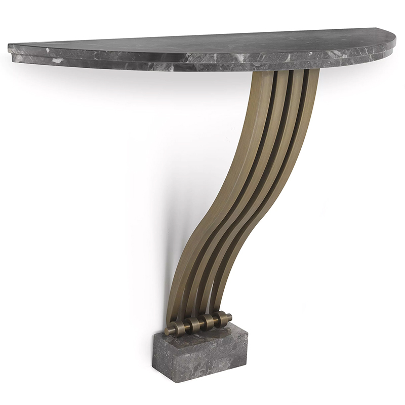 Консоль Eichholtz Console Table Renaissance Brass Серый Латунь в Санкт-петербурге | Loft Concept 