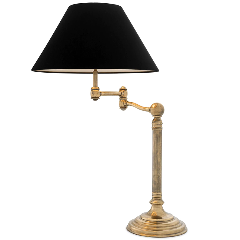 Настольная лампа Eichholtz Table Lamp Regis Латунь Винтажная латунь Черный в Санкт-петербурге | Loft Concept 