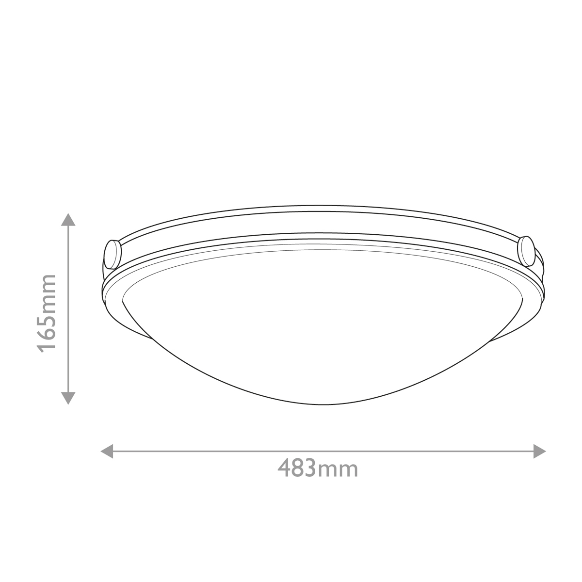 Потолочный светильник в форме неглубокой чаши с белым плафоном Hinkley в Санкт-петербурге