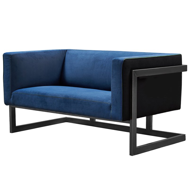 Диван Cube Blue Loveseat Sofa Синий в Санкт-петербурге | Loft Concept 