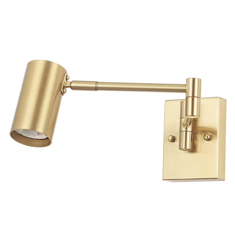 Бра с цилиндрическим плафоном и поворотным механизмом Trumpet Wall Lamp Латунь Черный Бра с цилиндрическим плафоном и поворотным механизмом Trumpet Wall Lamp Латунь Черный в Санкт-петербурге | Loft Concept