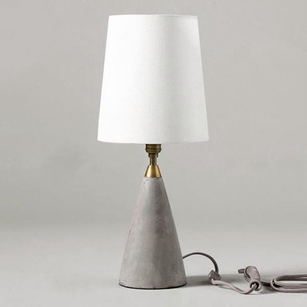 Настольная лампа Concrete Stone Table Lamp Cone Серый в Санкт-петербурге | Loft Concept 