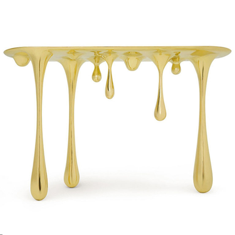 Дизайнерская Консоль Melting Gold Console Zhipeng Tan Золотой в Санкт-петербурге | Loft Concept 