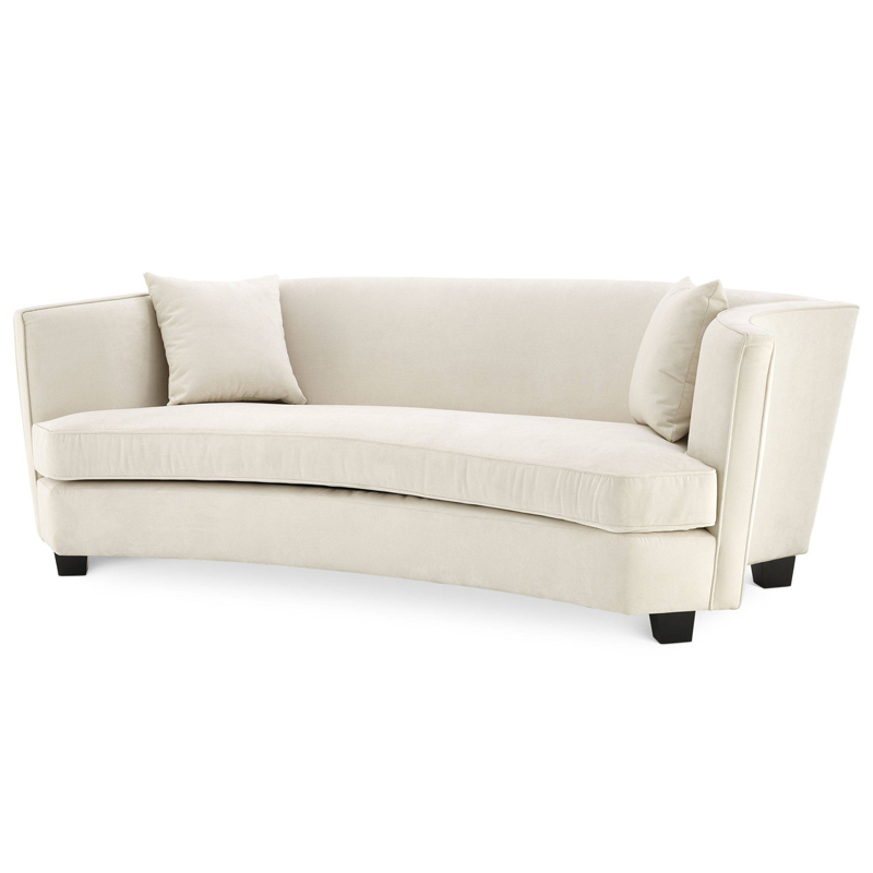 Диван Eichholtz Sofa Jiulietta 3 ivory ( слоновая кость ) Черный в Санкт-петербурге | Loft Concept 